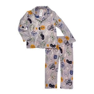 Only Boys Boys 2Pc Warm & Fuzzy Pajama Set, Grey